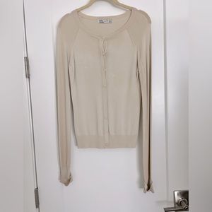 Zara Tan/Beige Cardigan. Size S.